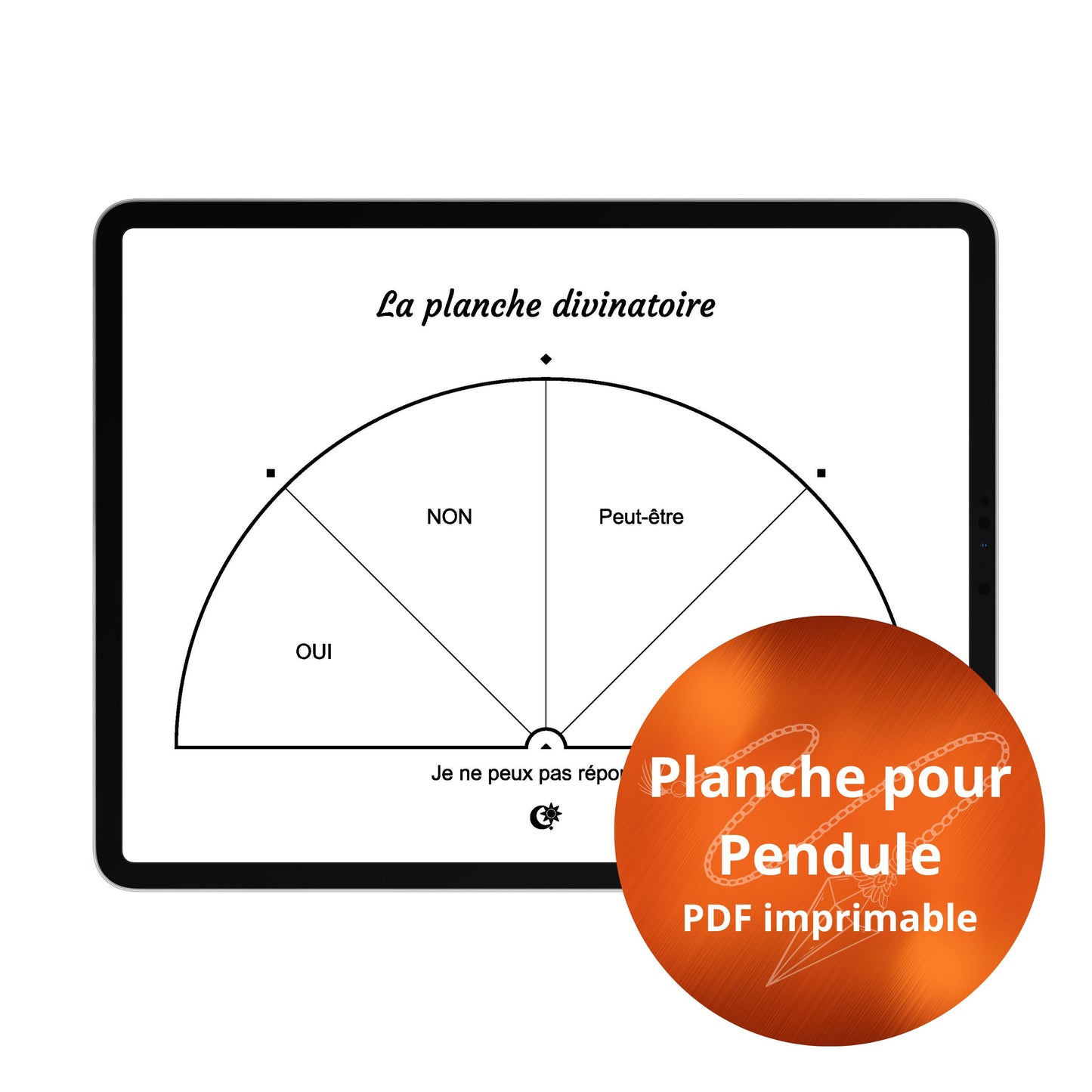 Pendule - Planche divinatoire