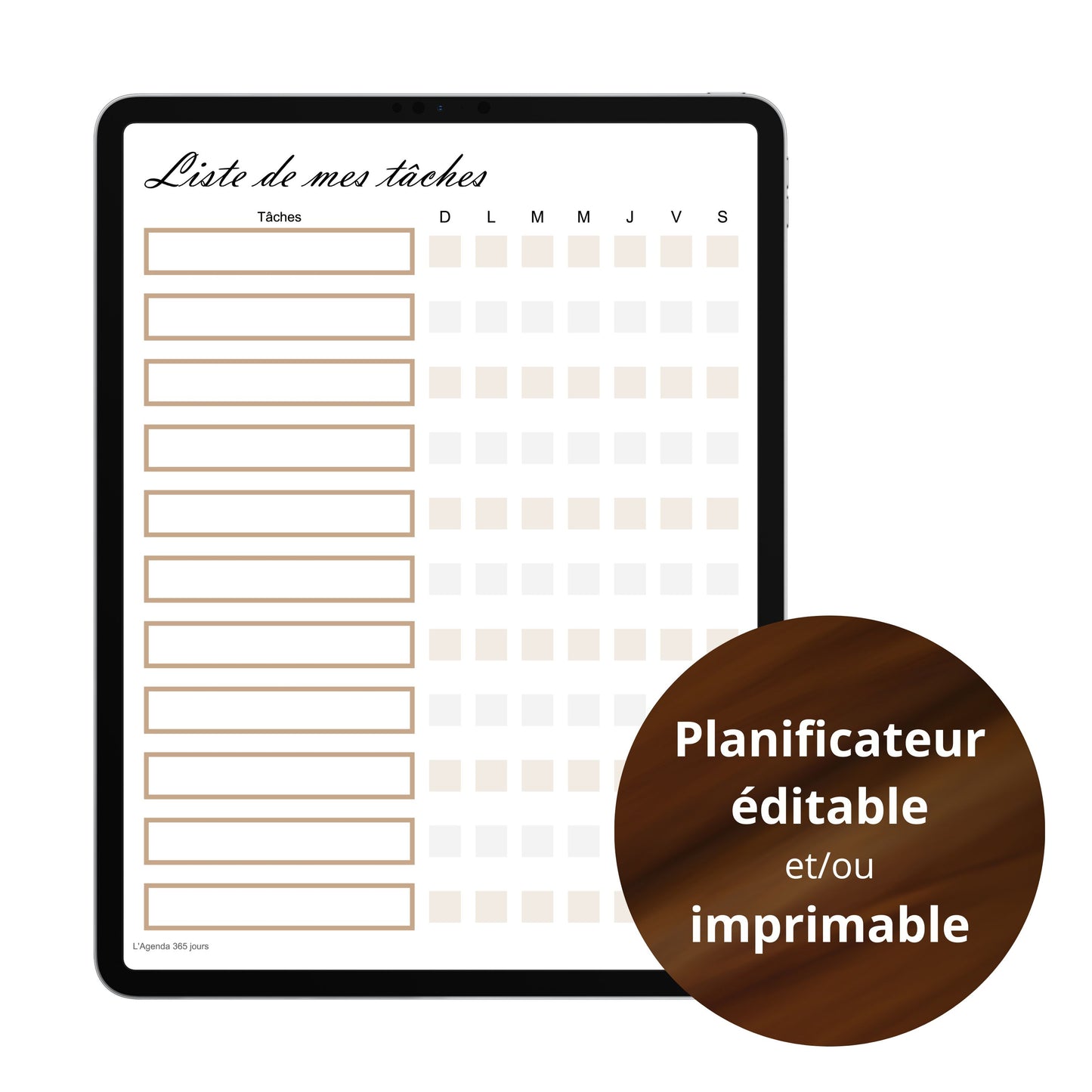 Planificateur - Liste de mes tâches