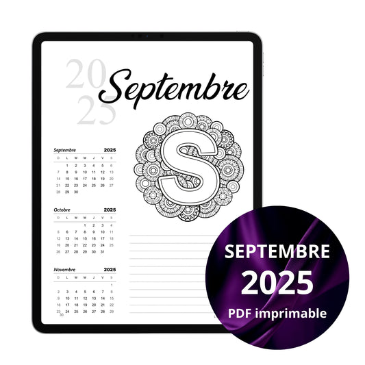 Agenda 2025 - 09 Septembre