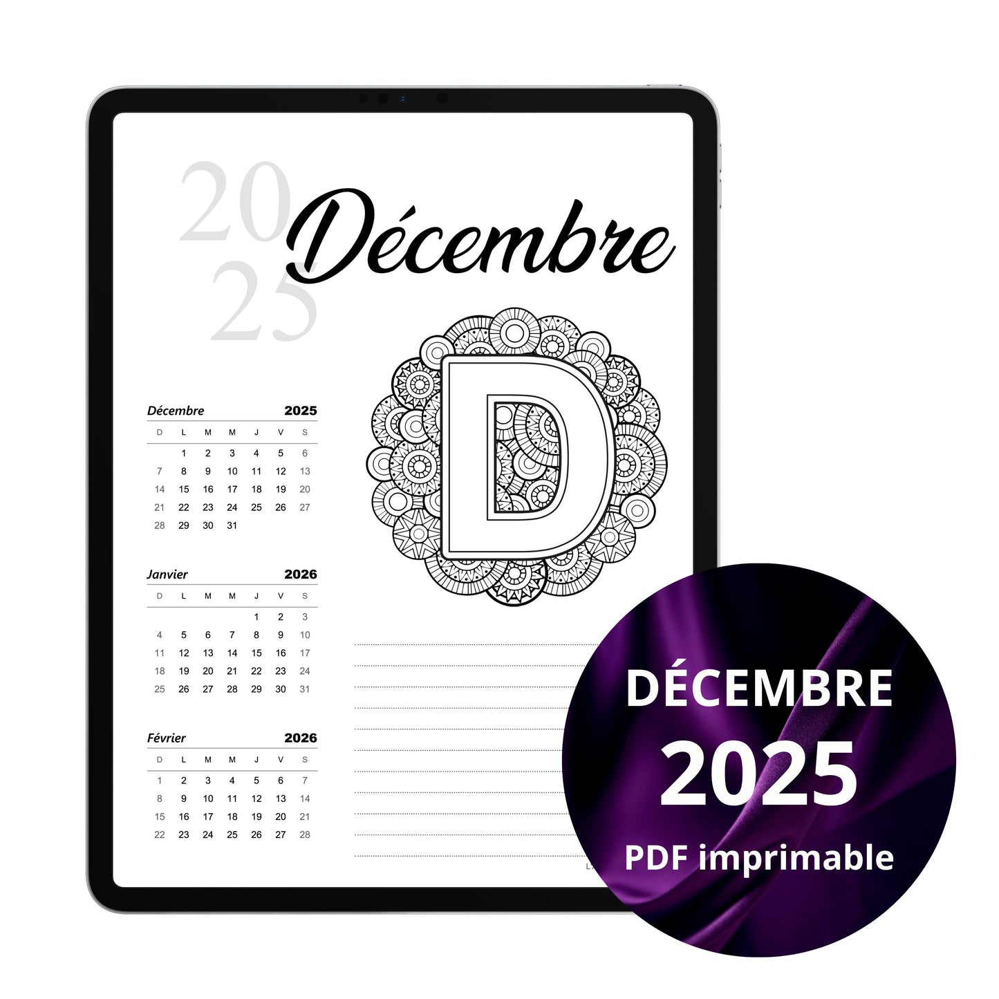 Agenda 2025 - 12 Décembre 2025