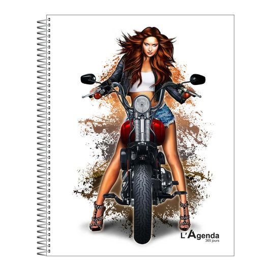 Agenda non daté - Bikeuse