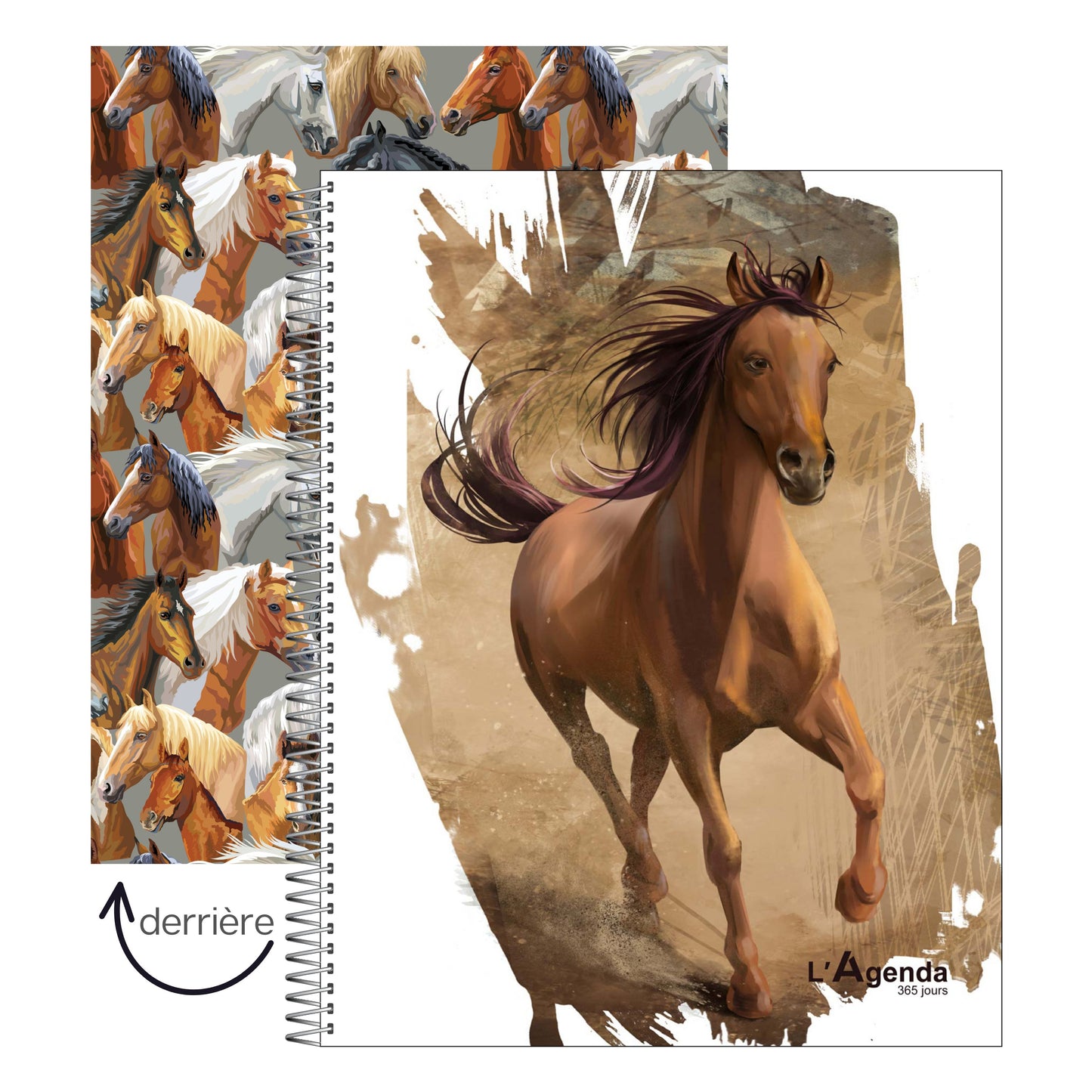 Agenda non daté - Chevaux