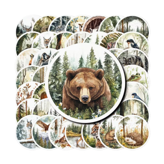 Autocollants - Animaux Forêt