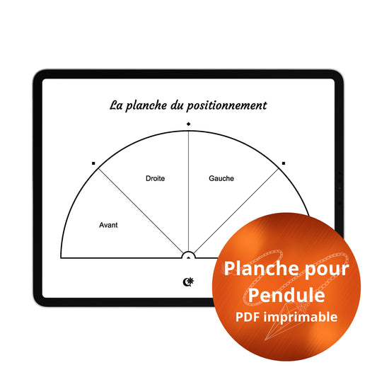 Pendule - Planche du positionnement